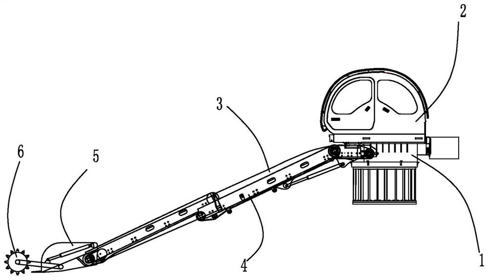 Ballast digging device for ballast replacement operation in turnout replacement process