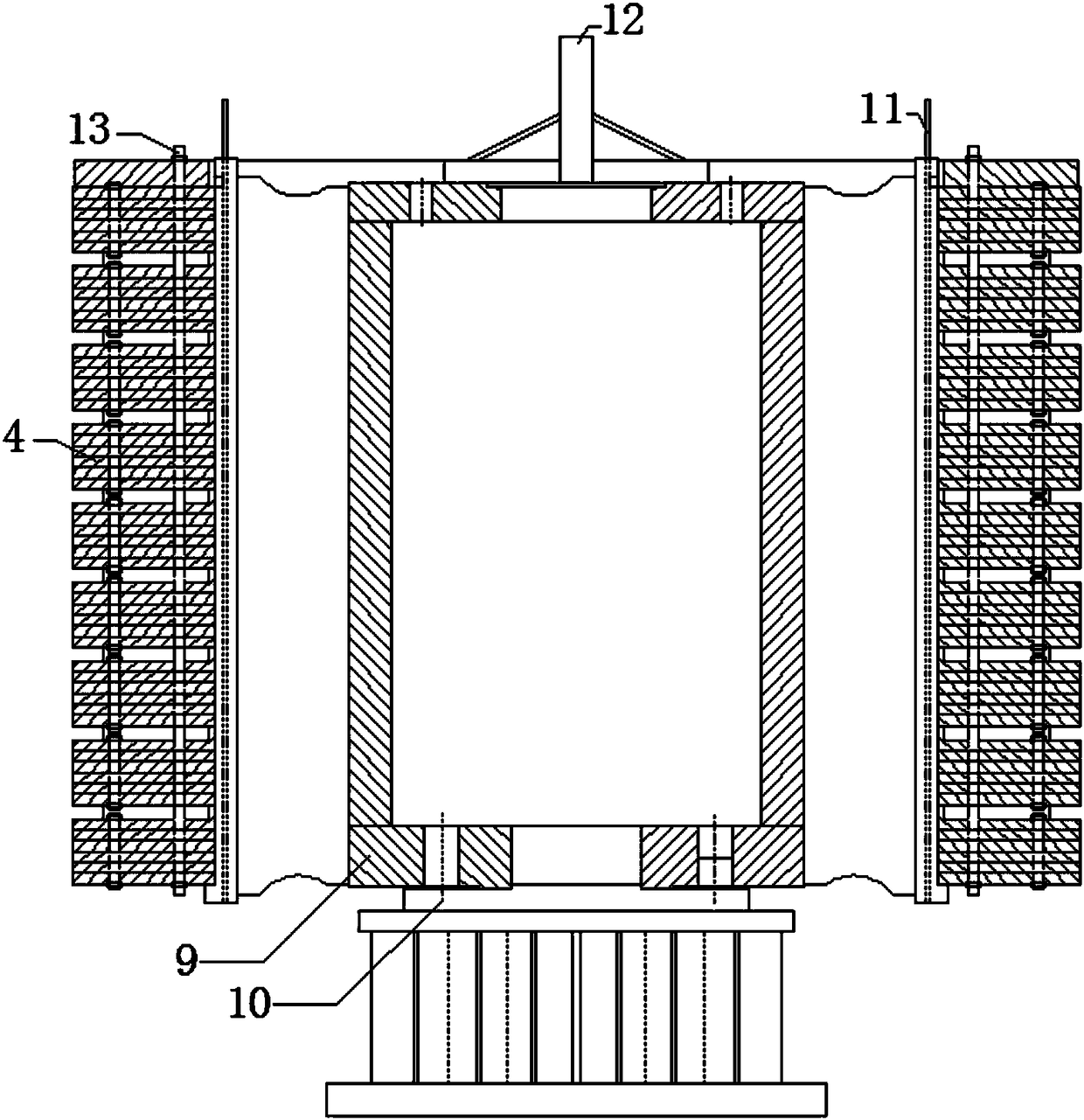 Manufacturing technique of rigid magnetic yoke of motor rotor of large pumped storage generator