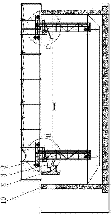 Skimming device for bridge-type sand sucker