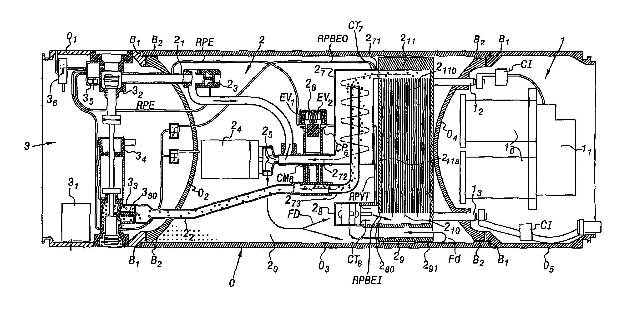 Propulsion cell for a device in an aquatic medium