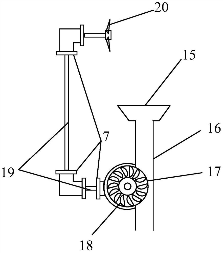 Containment built-in efficient heat exchanger adopting double-wheel double-blade hybrid power blowing