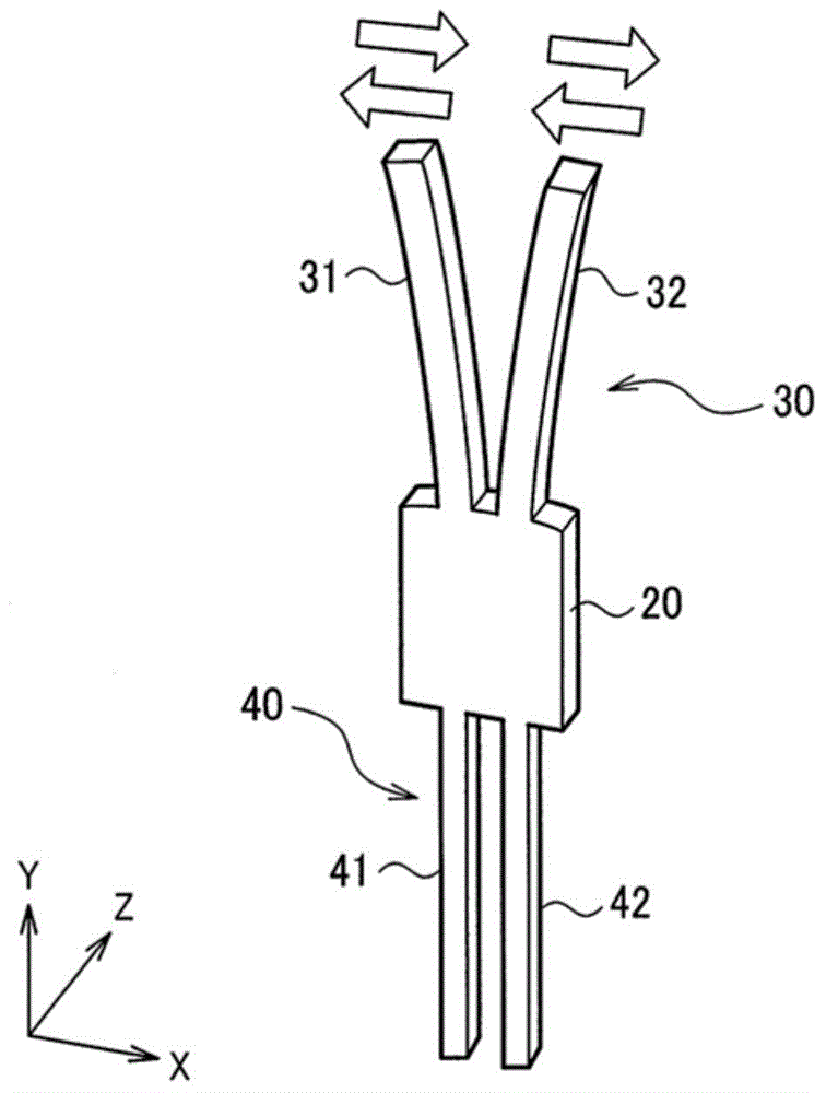 Vibrating reed, angular velocity sensor, electronic device, moving object, and method for manufacturing vibrating reed