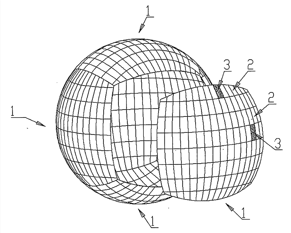 Spherical dot matrix display screen and spherical surface dot matrix display screen