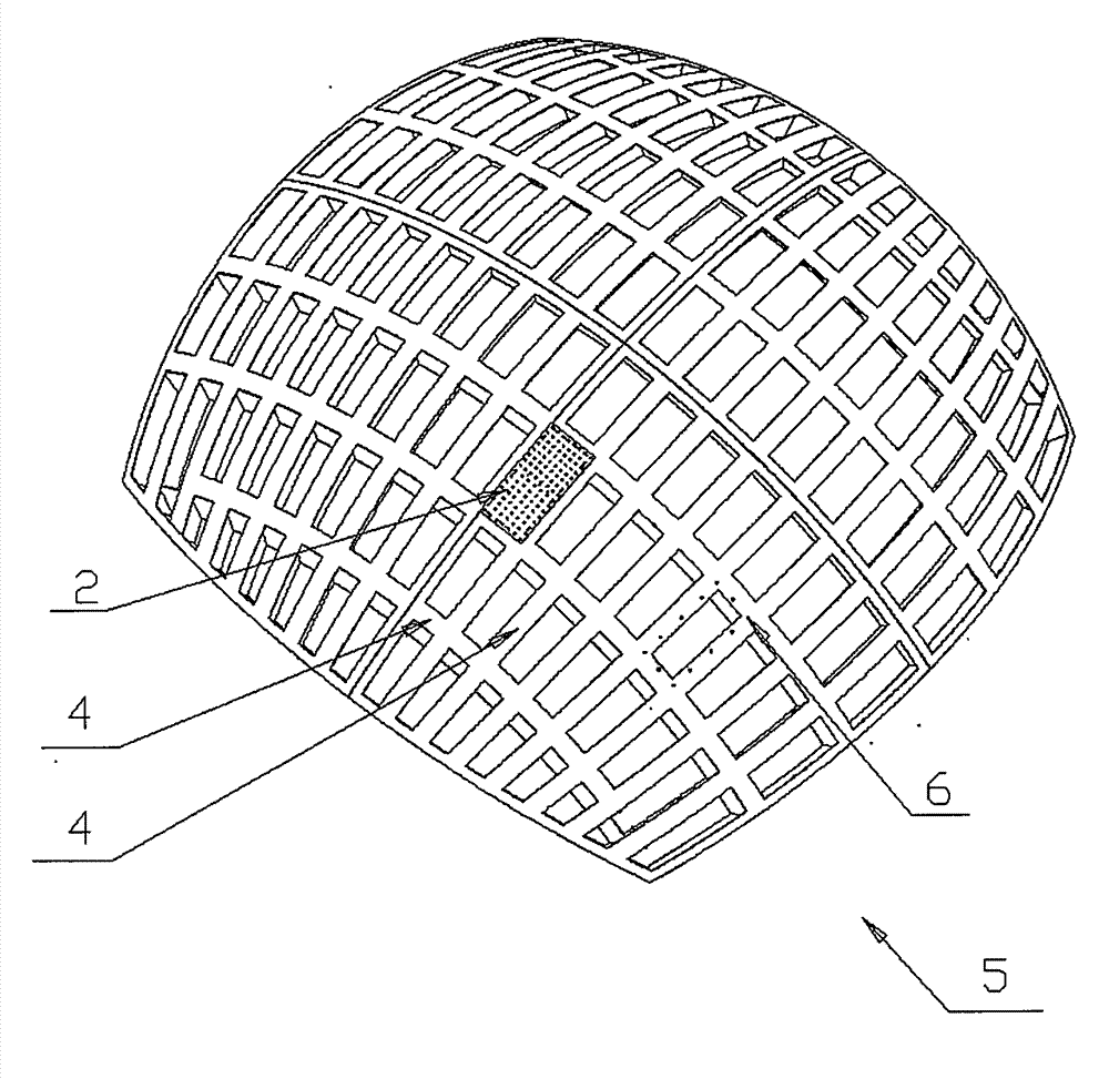 Spherical dot matrix display screen and spherical surface dot matrix display screen