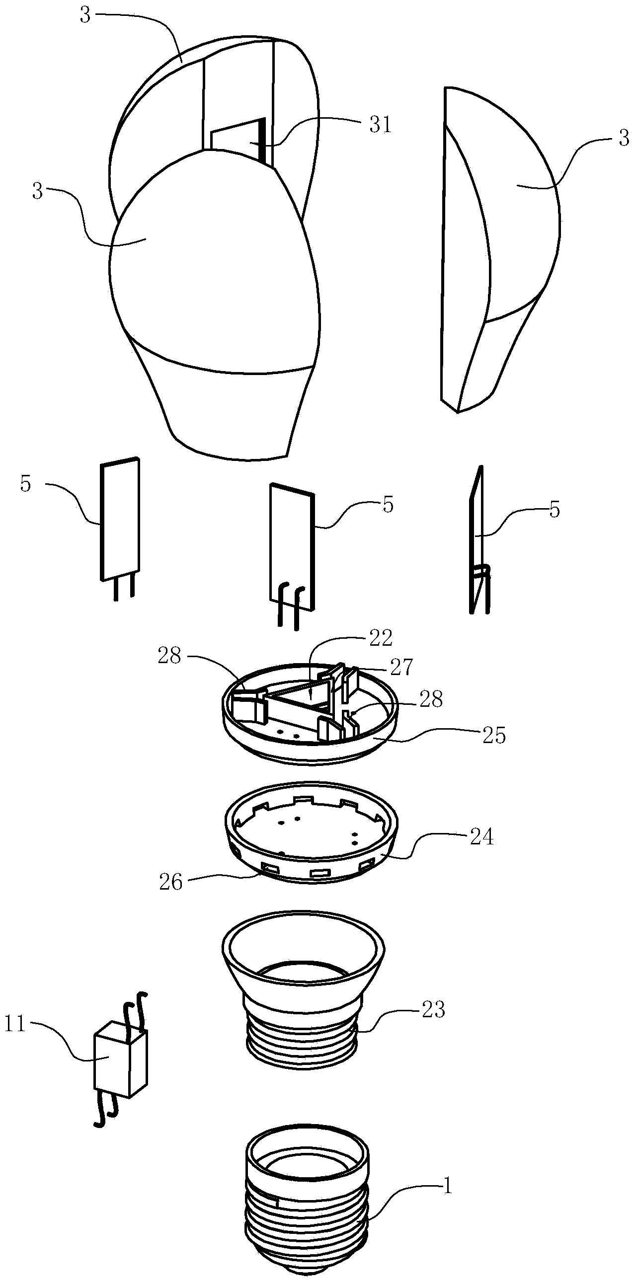 Full-range lighting LED lamp