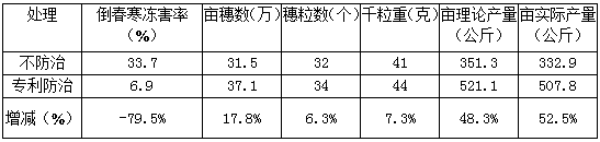 A technique for controlling the harm of winter wheat in late spring