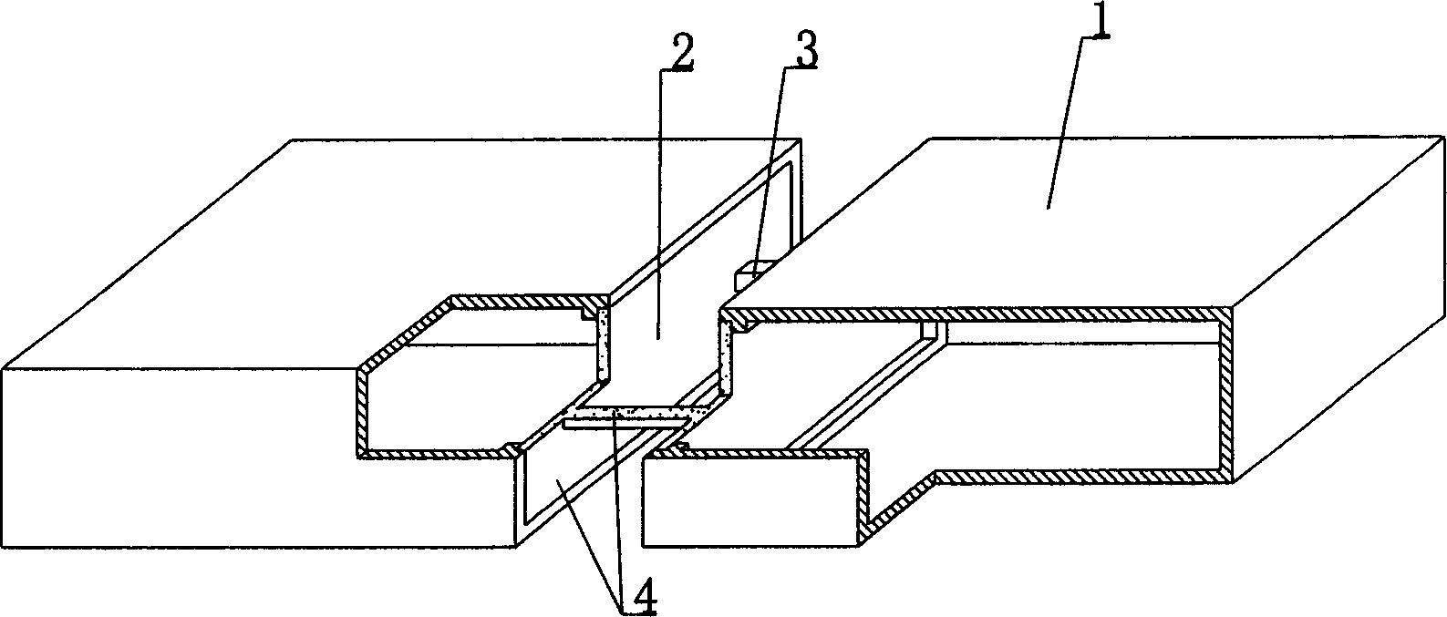 A hollow component for concrete