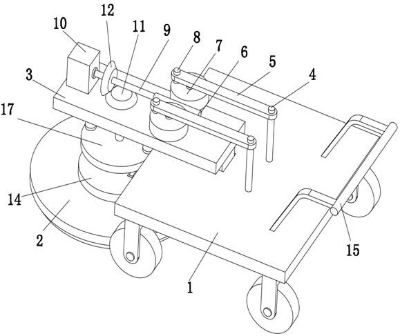 Cement floor mopping equipment for building