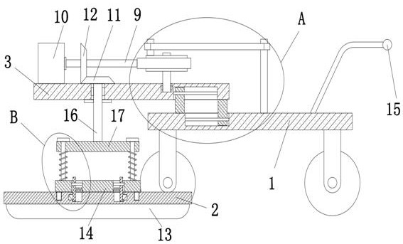 Cement floor mopping equipment for building