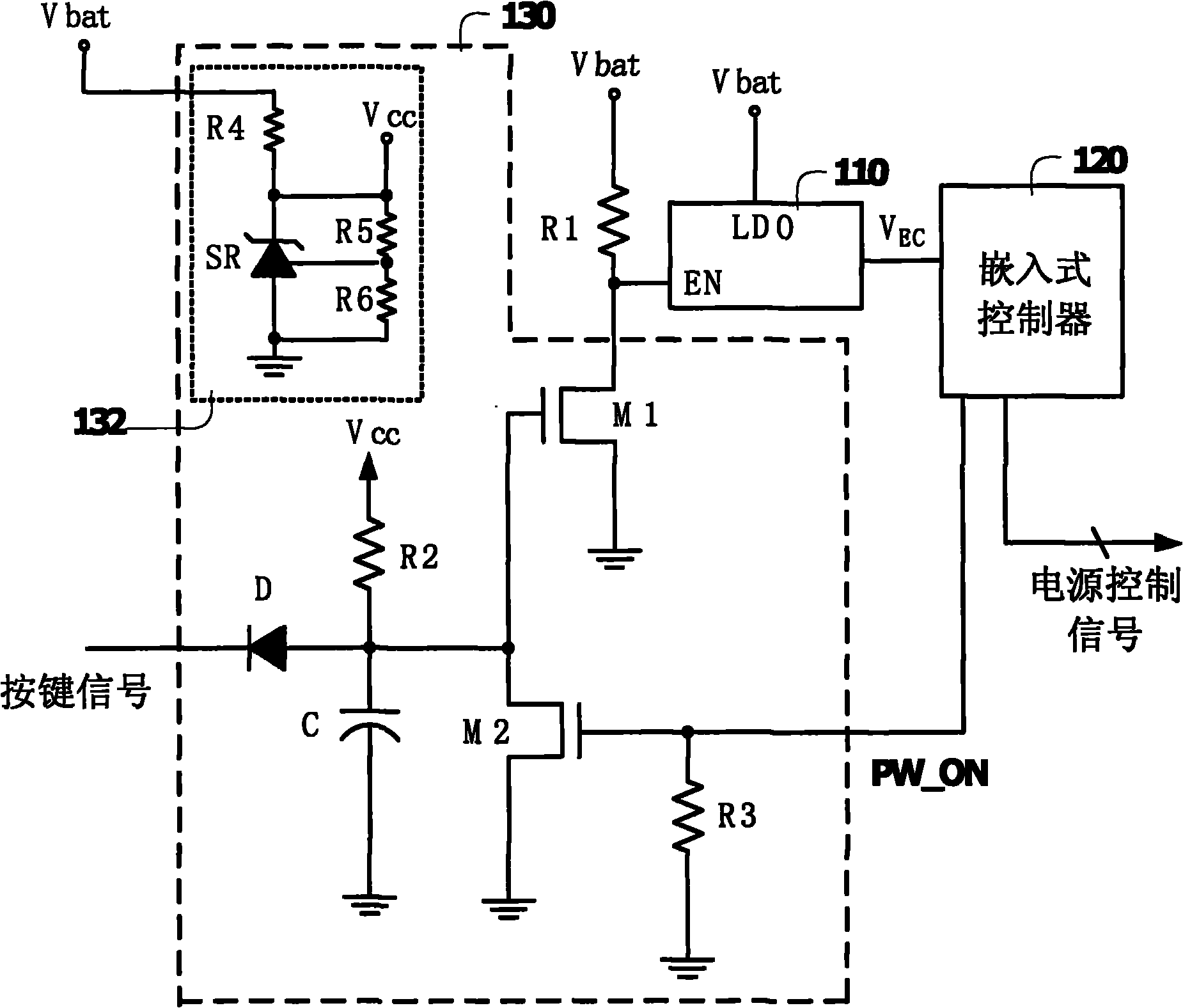 Power supply control circuit and control method of computer system