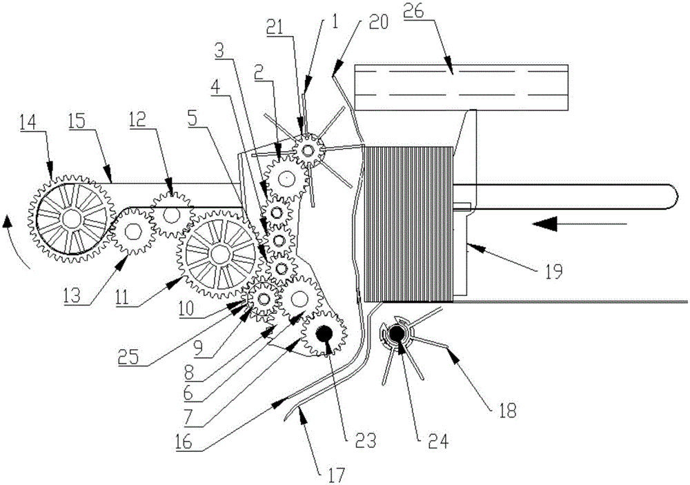 Bill stacking device of finance equipment terminal