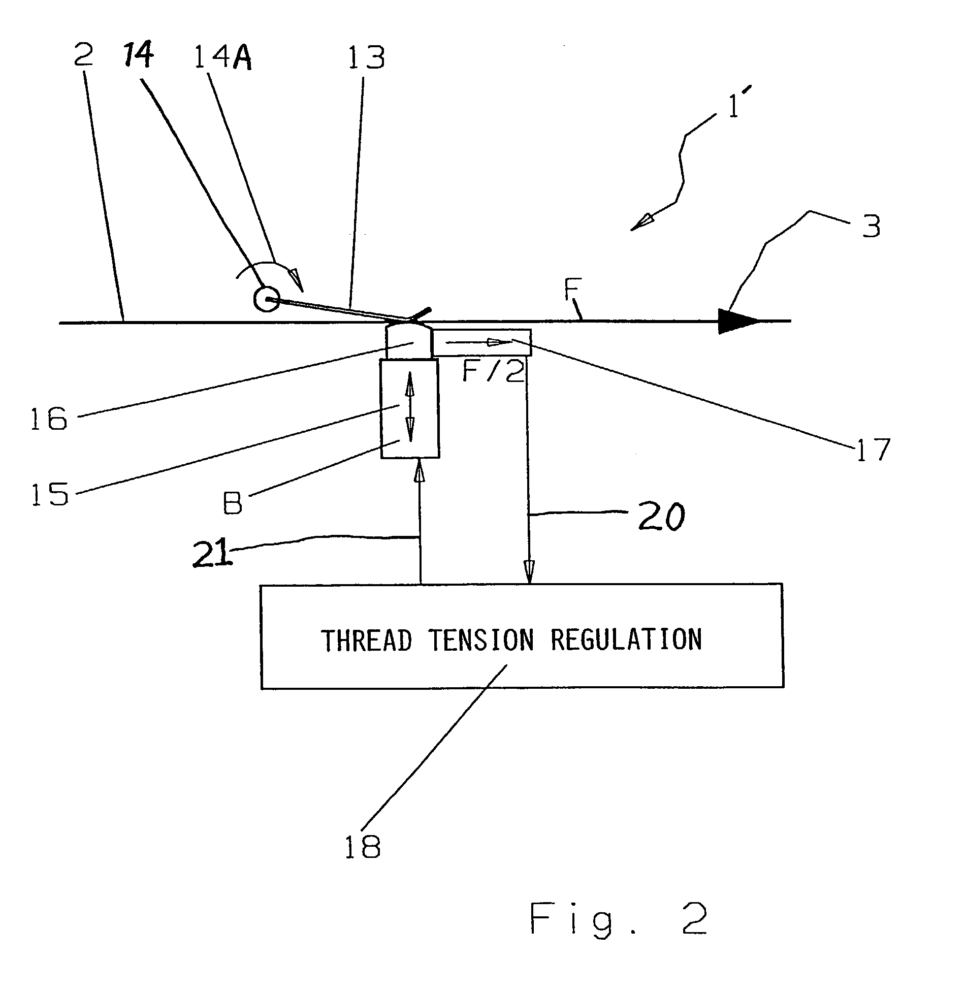 Thread tension regulation in a thread brake device and method in a textile processing machine