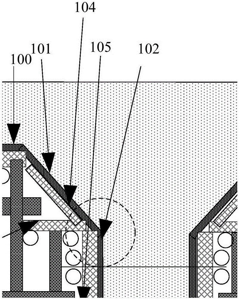 Material-saving type inclination linking and supporting plate column cap wood formwork and construction method thereof