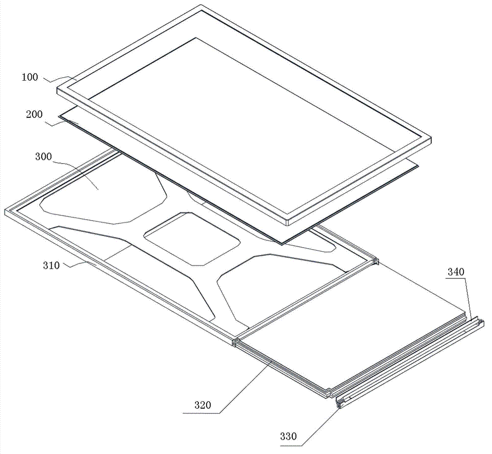 Back frame for mounting backlight, backlight and display device