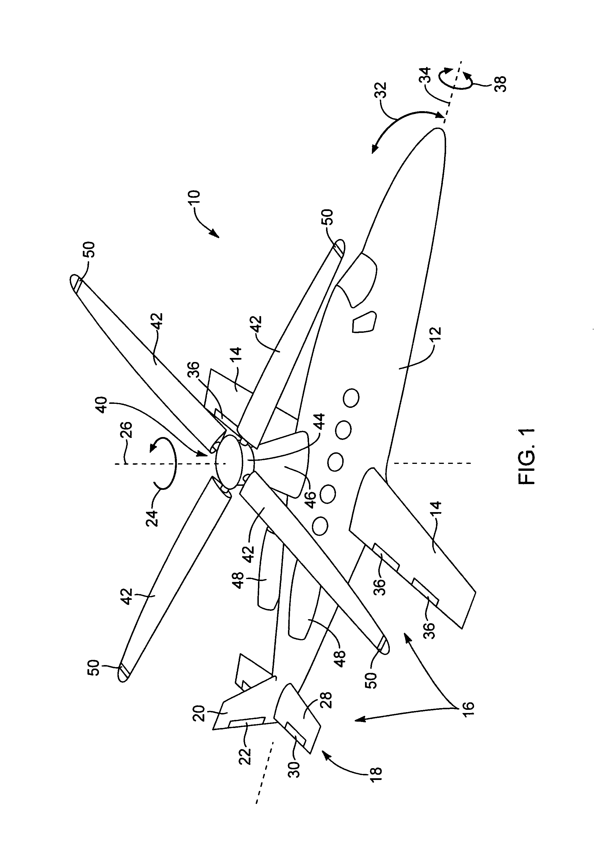 Rotor-mast-tilting apparatus and method for lower flapping loads