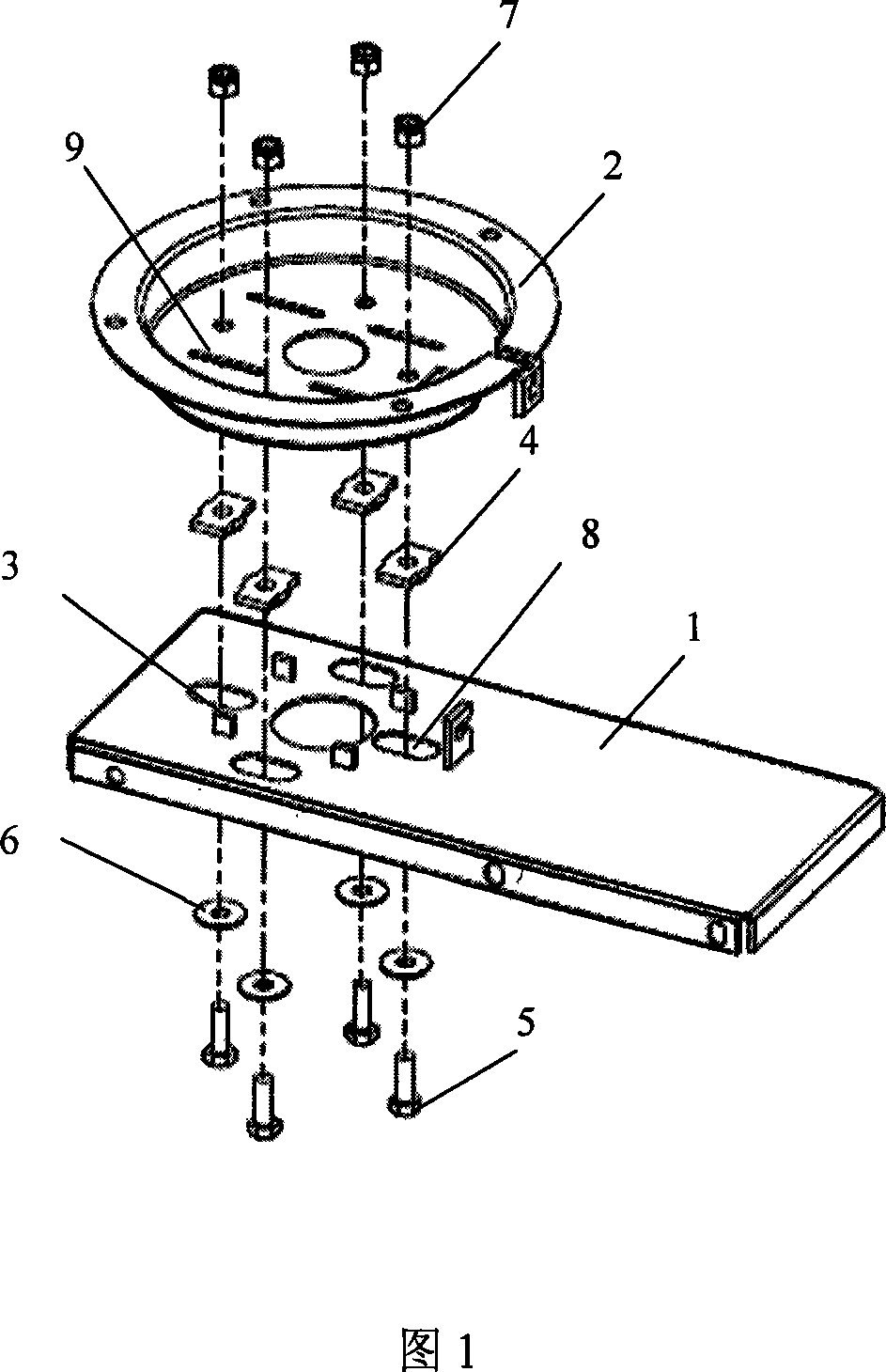 Mounting fixing mechanism for plough engine