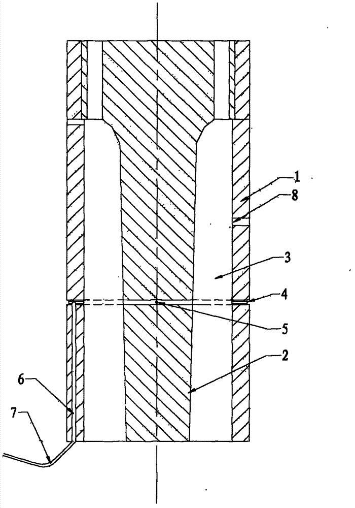 Horizontal continuous casting graphite crystallizer by aid of nitrogen protection method