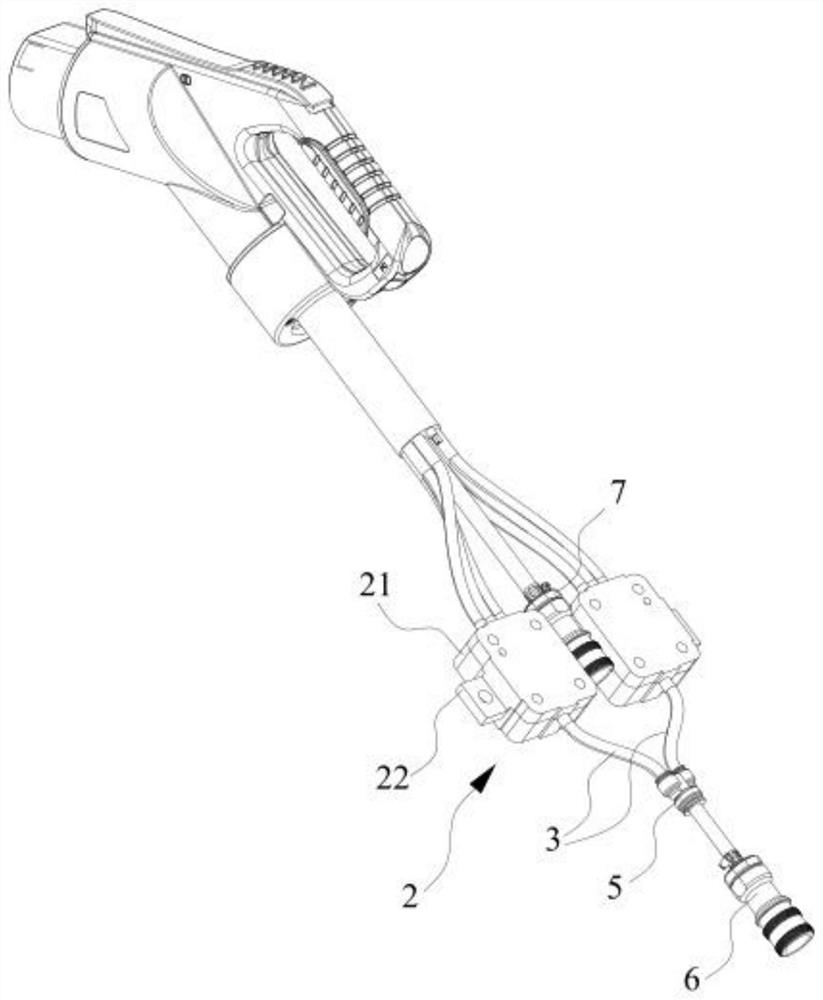 Charging gun liquid cooling system and charging gun