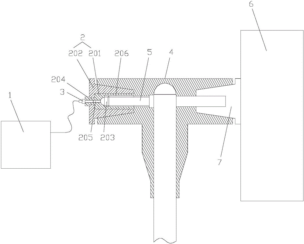 T-type cable connector quick pulling-out device and pulling-out method