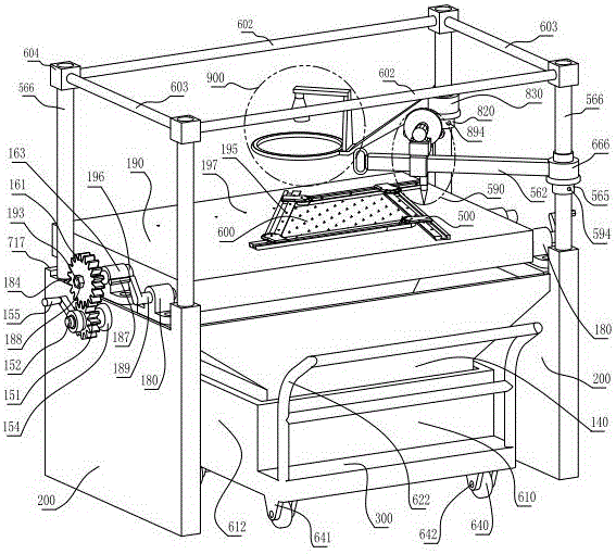 Molybdenum alloy glass detection device with gear rotary table, aperture camera shooting assembly and bearing corner clamping plates