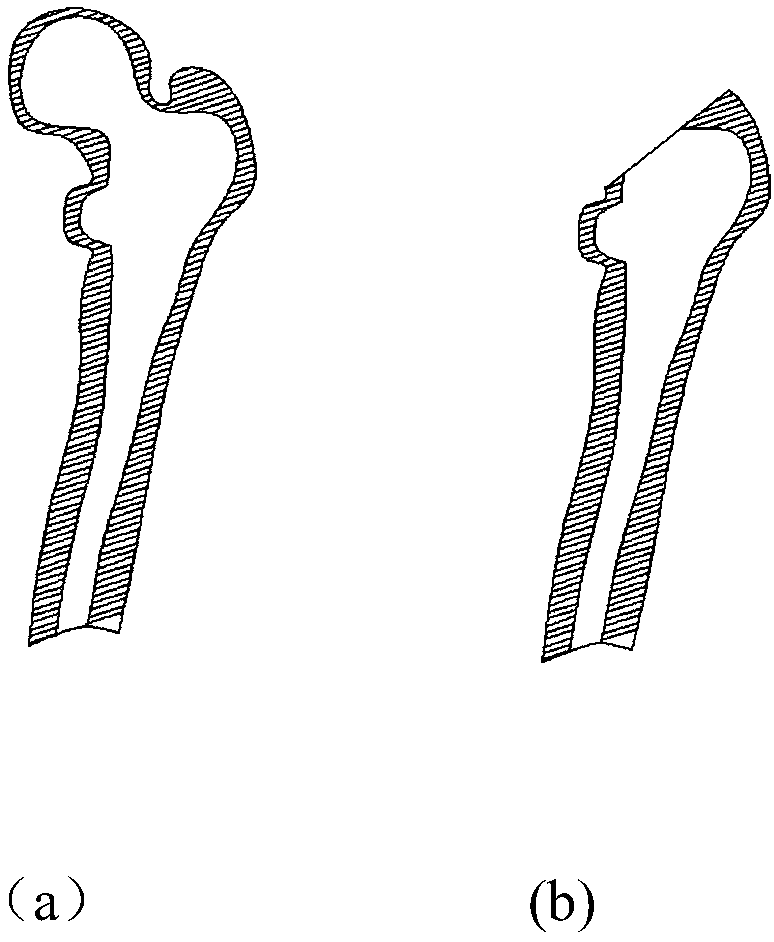 Variable modulus personalized femoral stem prosthesis and manufacturing method thereof