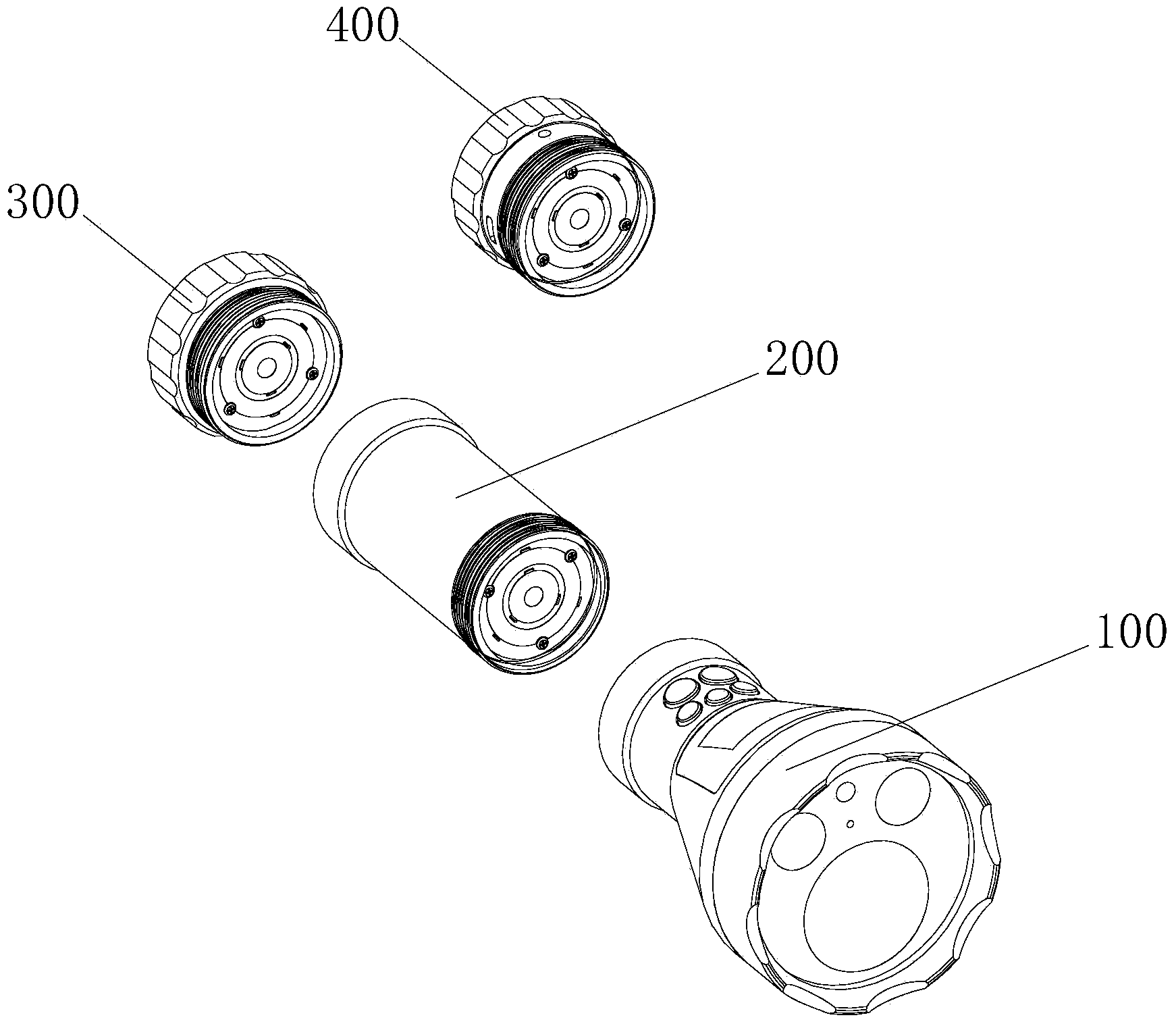 Detachable and freely-combined multifunctional camera shooting electric torch