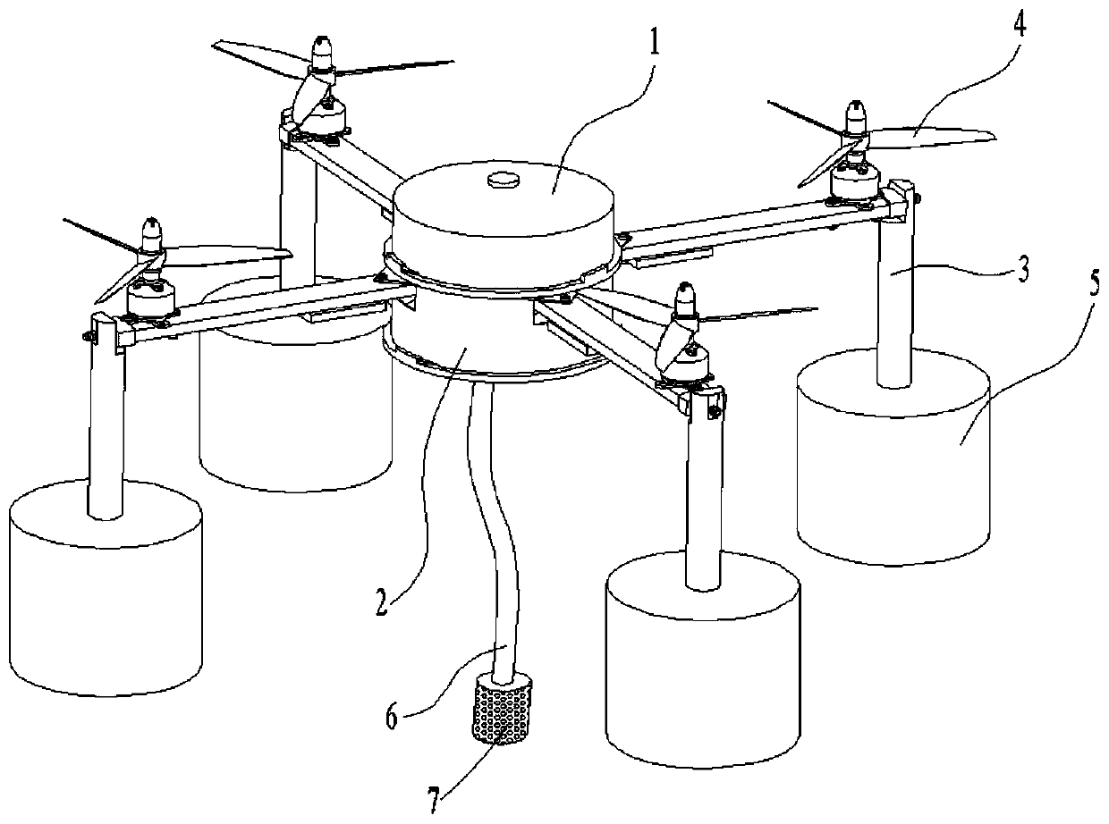 Amphibious sampling detection unmanned aerial vehicle