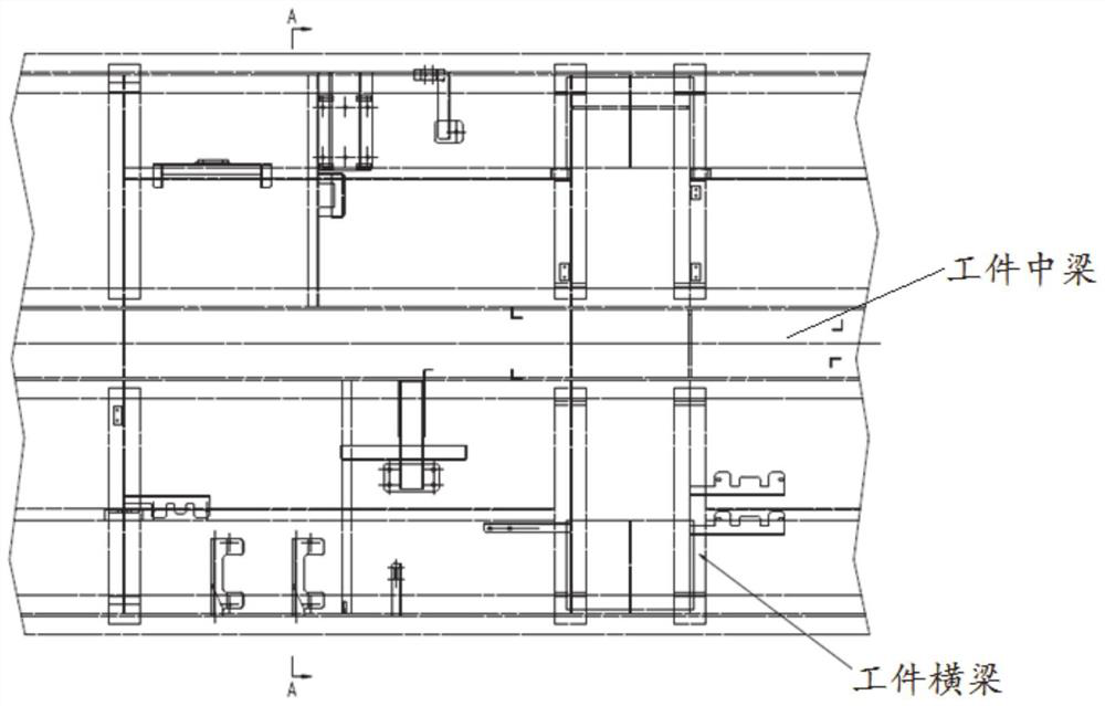 A modular assembly tooling for flat car underframe accessories and its use method