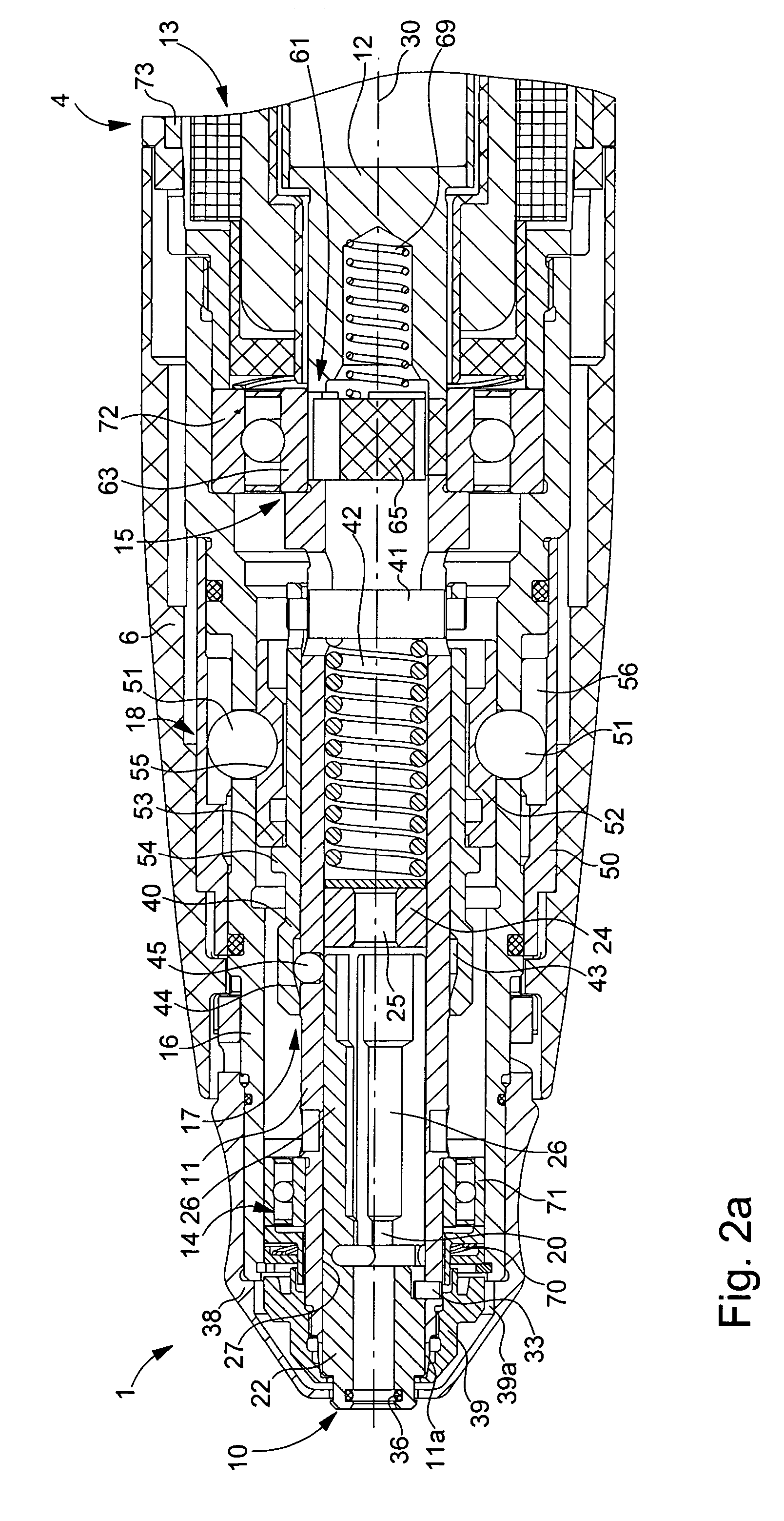 Handpiece for dental or surgical use