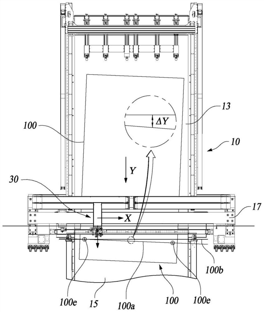 Interpolation mechanism for laser scribing device and scribing device using the interpolation mechanism