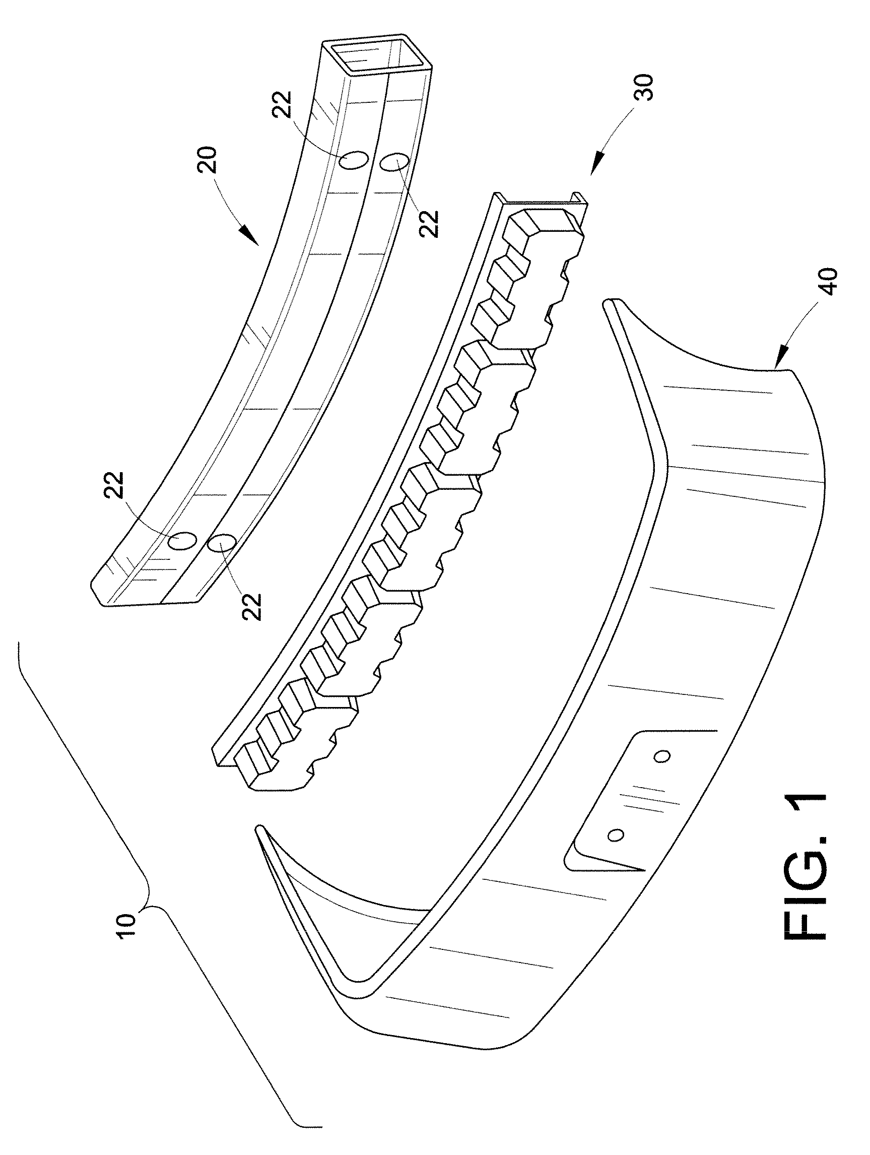 Vehicle bumper system with energy absorber