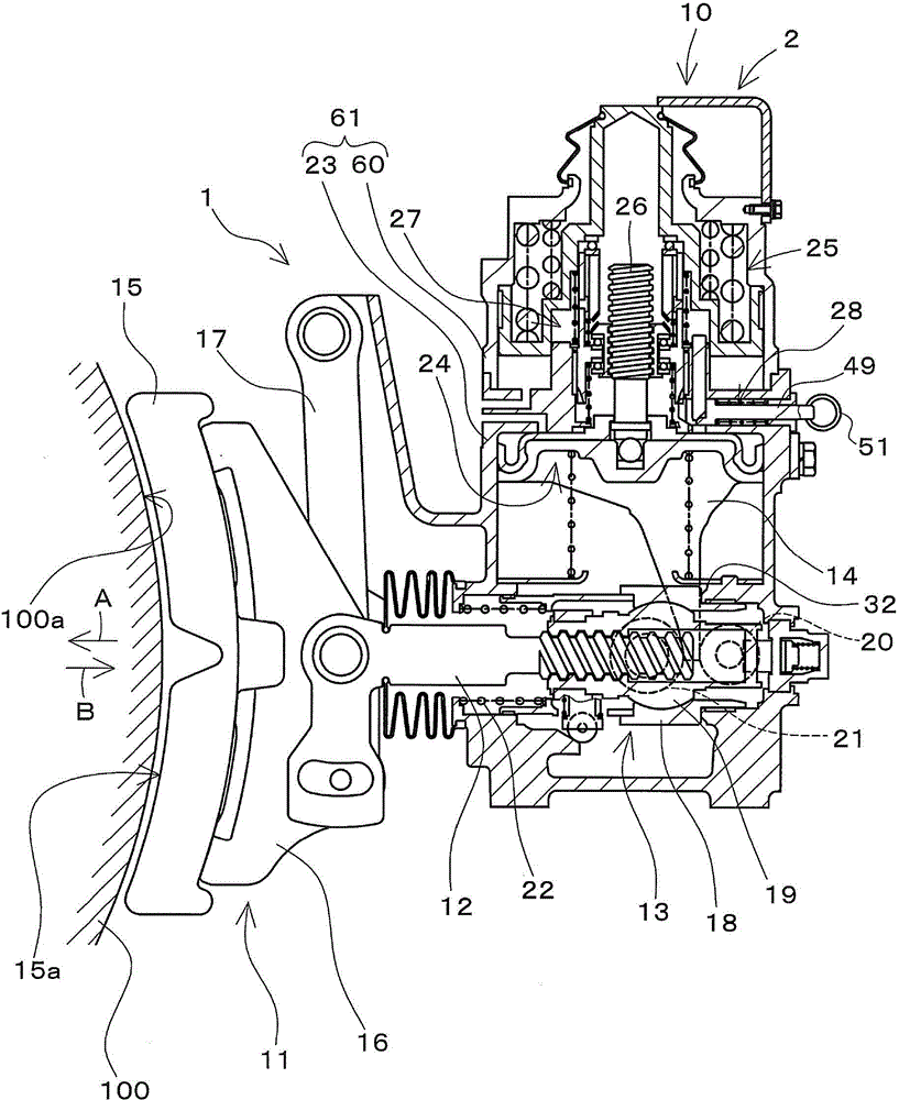 Braking device for vehicle