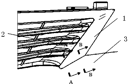 Connecting structure between upper grid border trim strip and front bumper of automobile