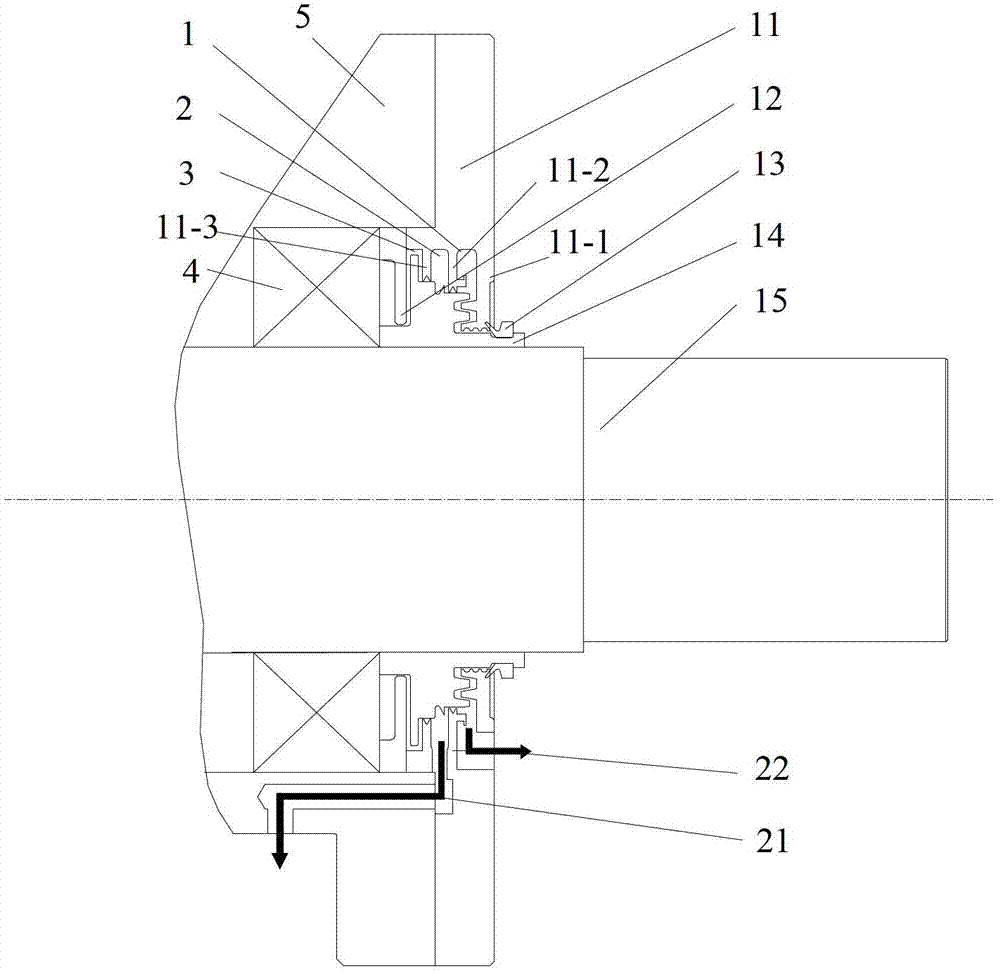 Output shaft sealing device