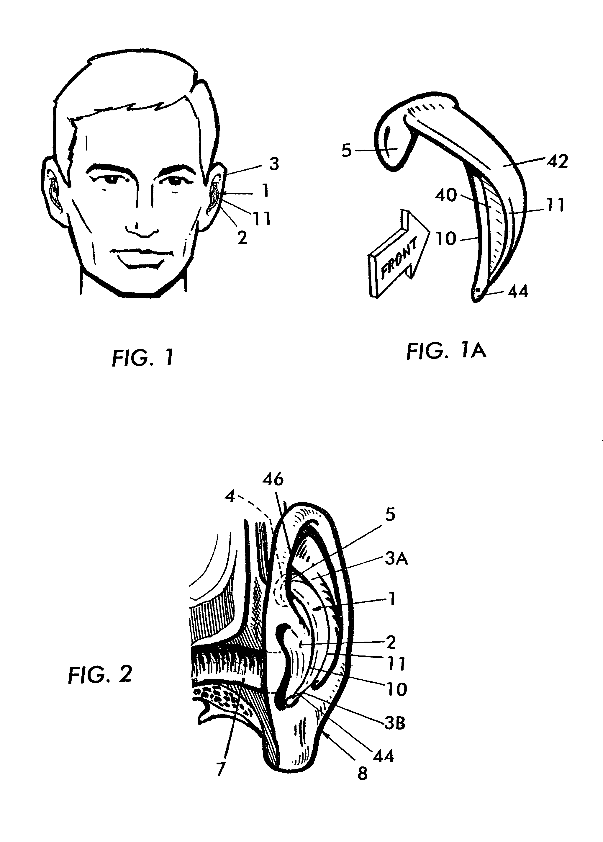 External ear insert for hearing comprehension enhancement