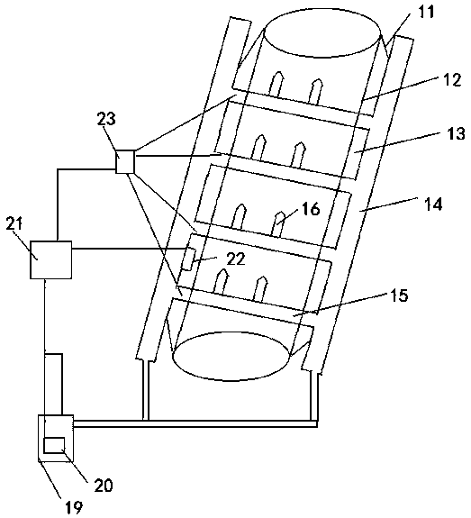 Solar water heater with spoiler