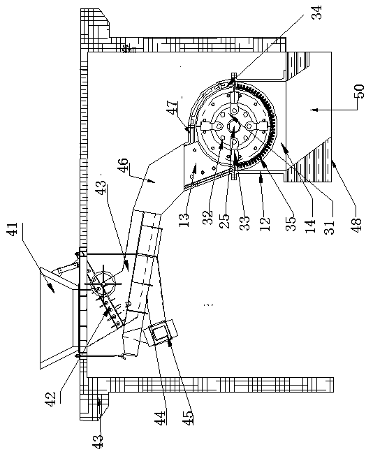 Crusher provided with automatic feeding component