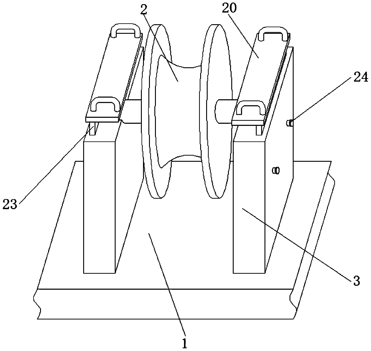 Pay-off device for submarine communication cable laying