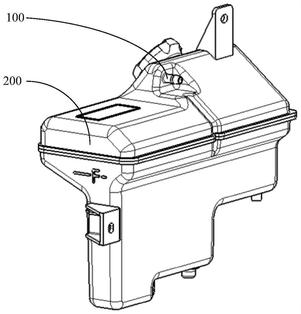 Kettle air leakage port structure, kettle and automobile