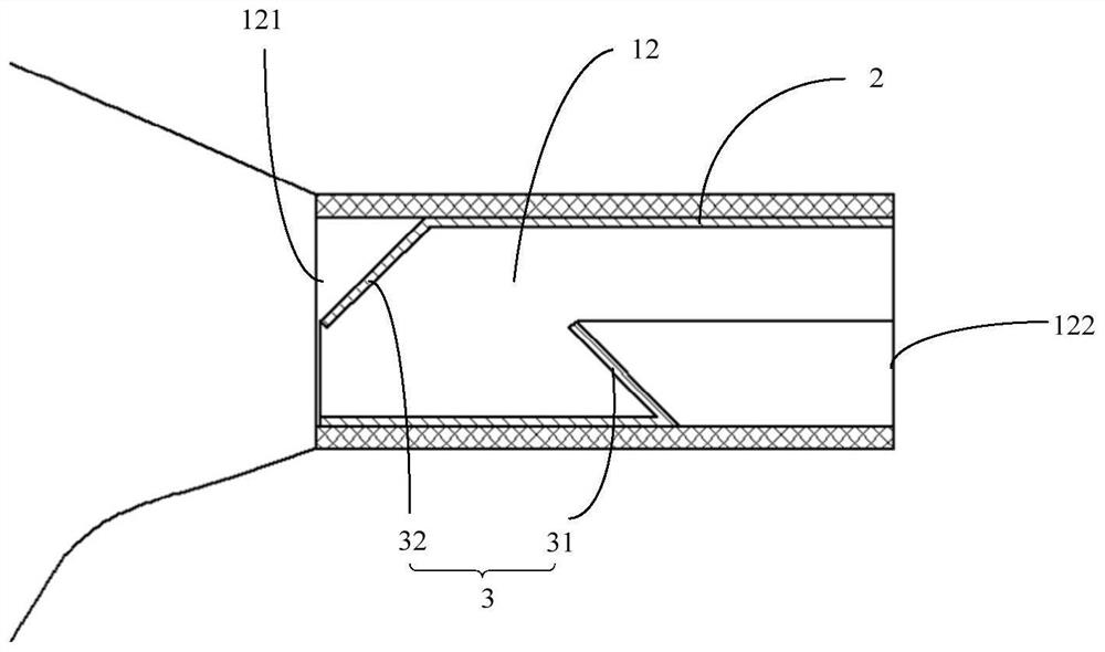 Kettle air leakage port structure, kettle and automobile