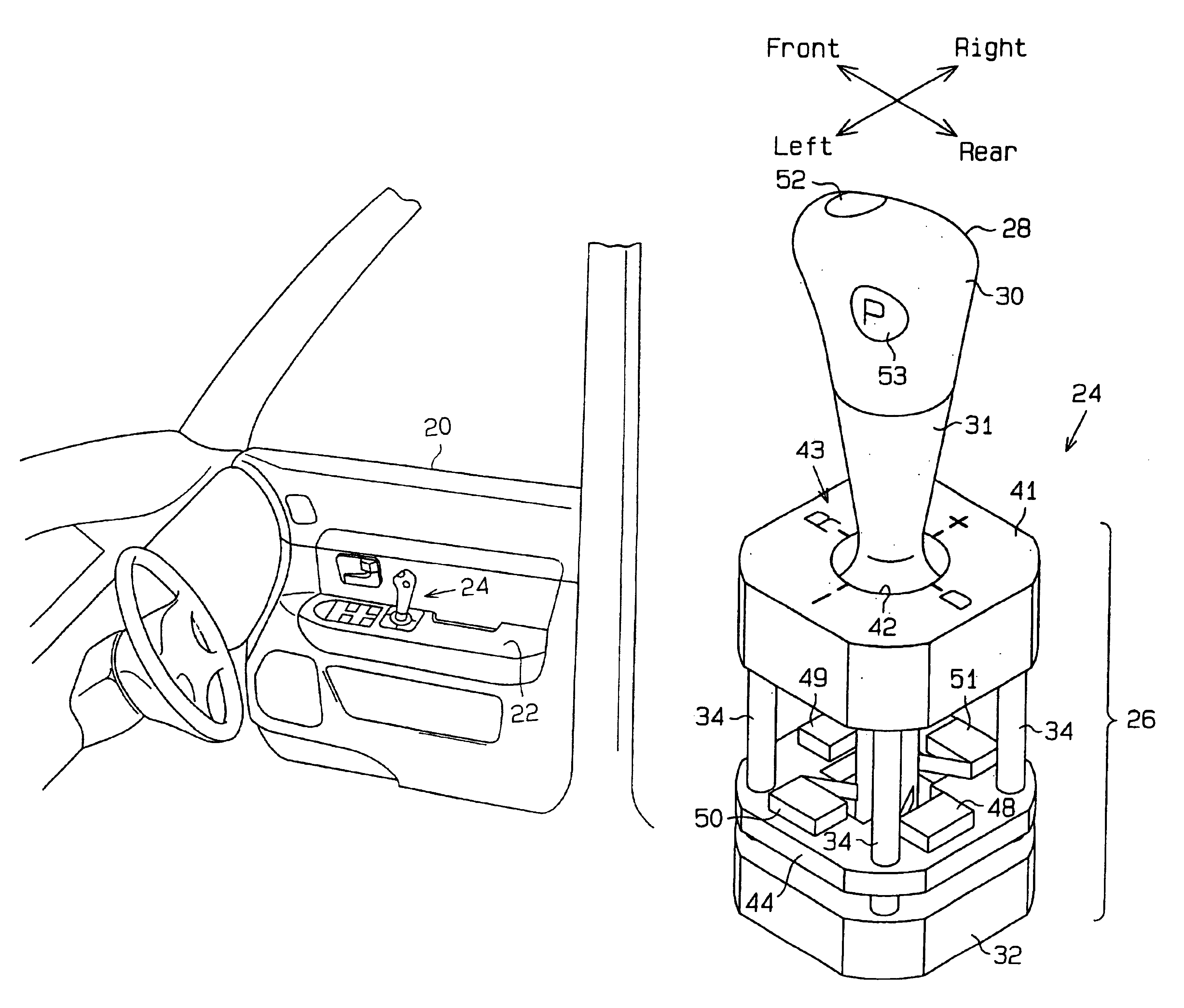 Shift device for vehicle