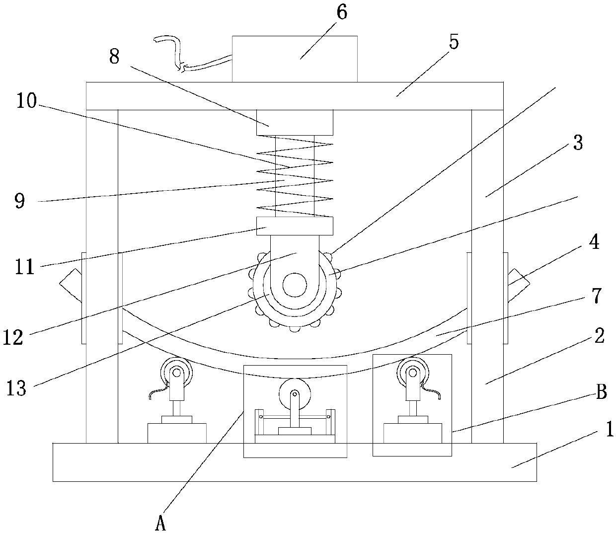 Iron casting polishing device