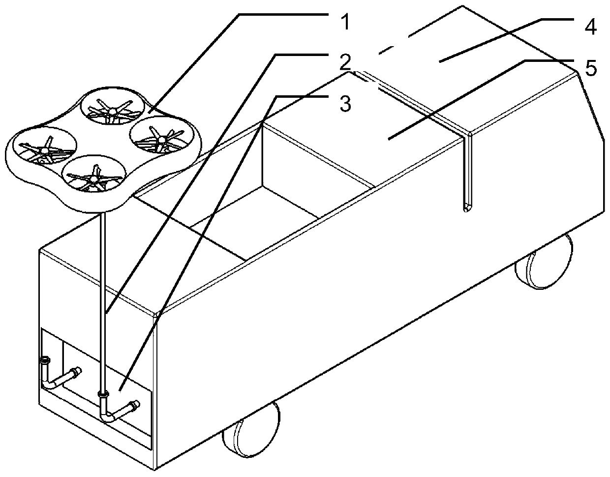 Super-high-rise building fire extinguishing system based on ducted unmanned aerial vehicle