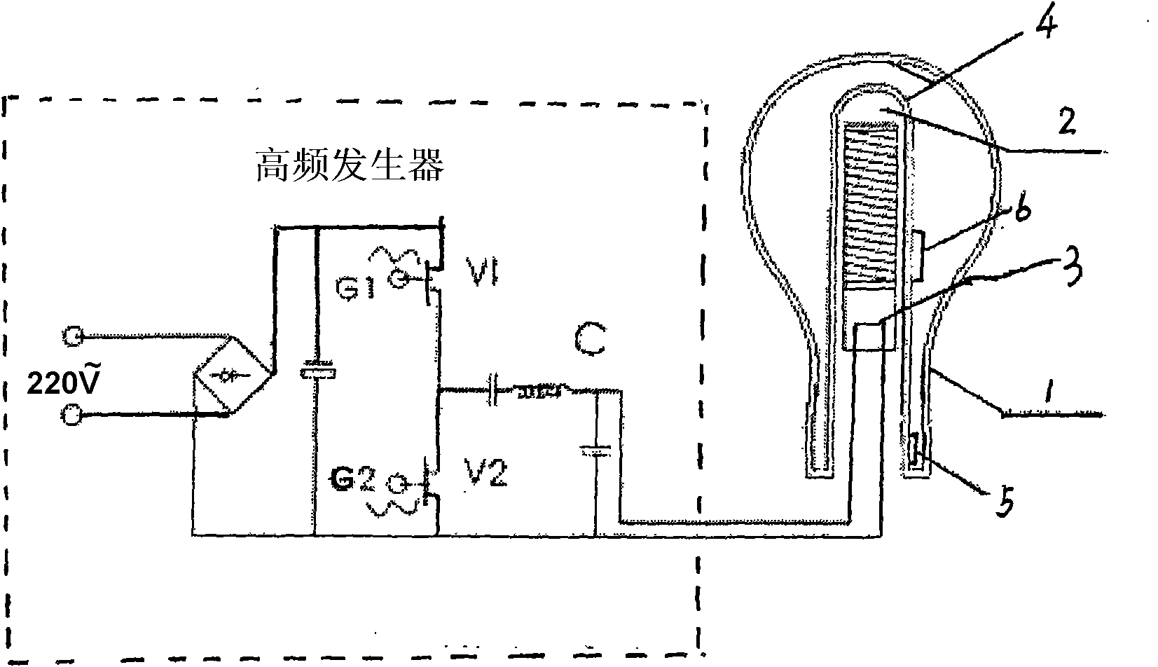 High-power high-frequency electrodeless fluorescent lamp