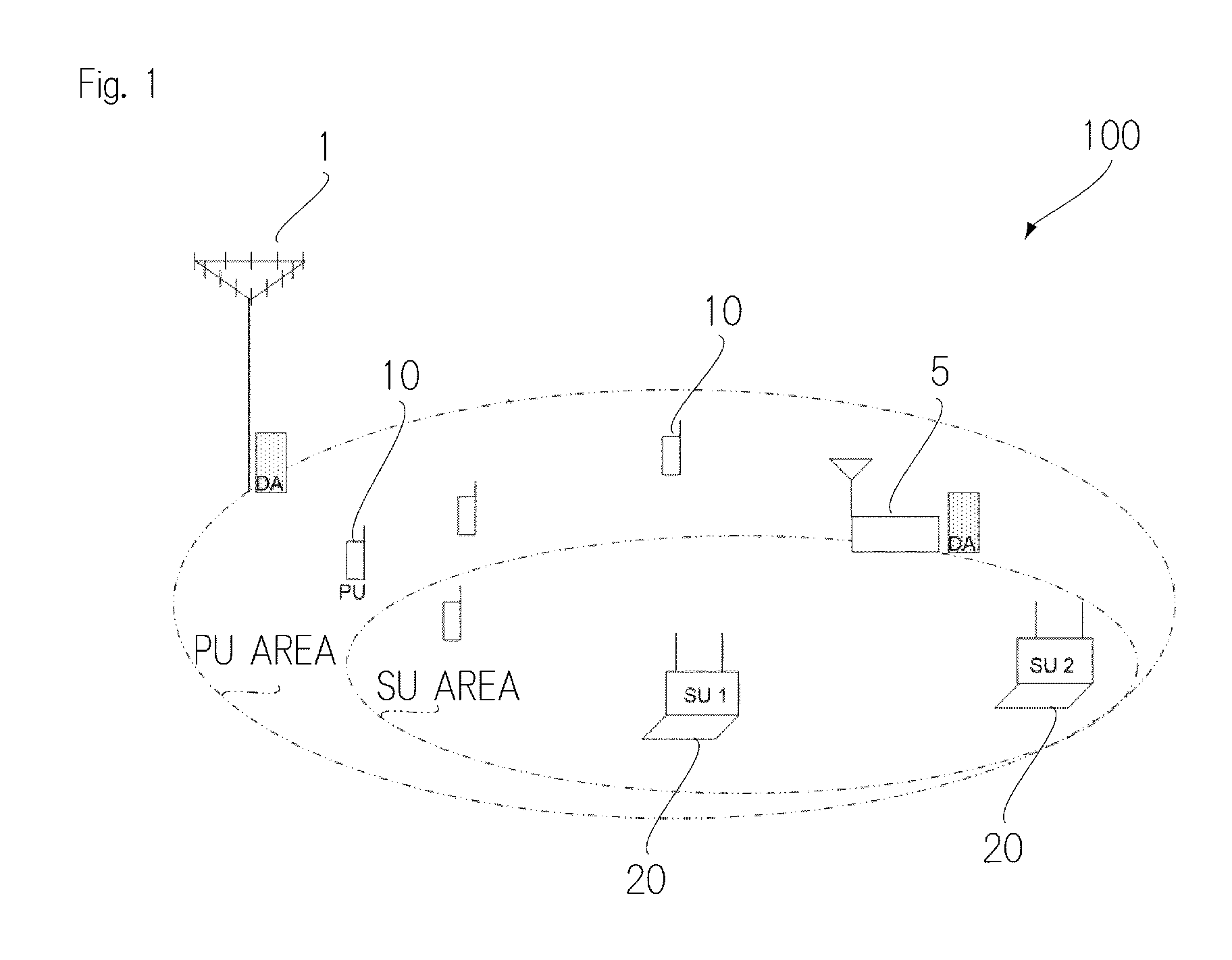 Power control method in cognitive radio communication, cognitive radio communication system, and radio communication device