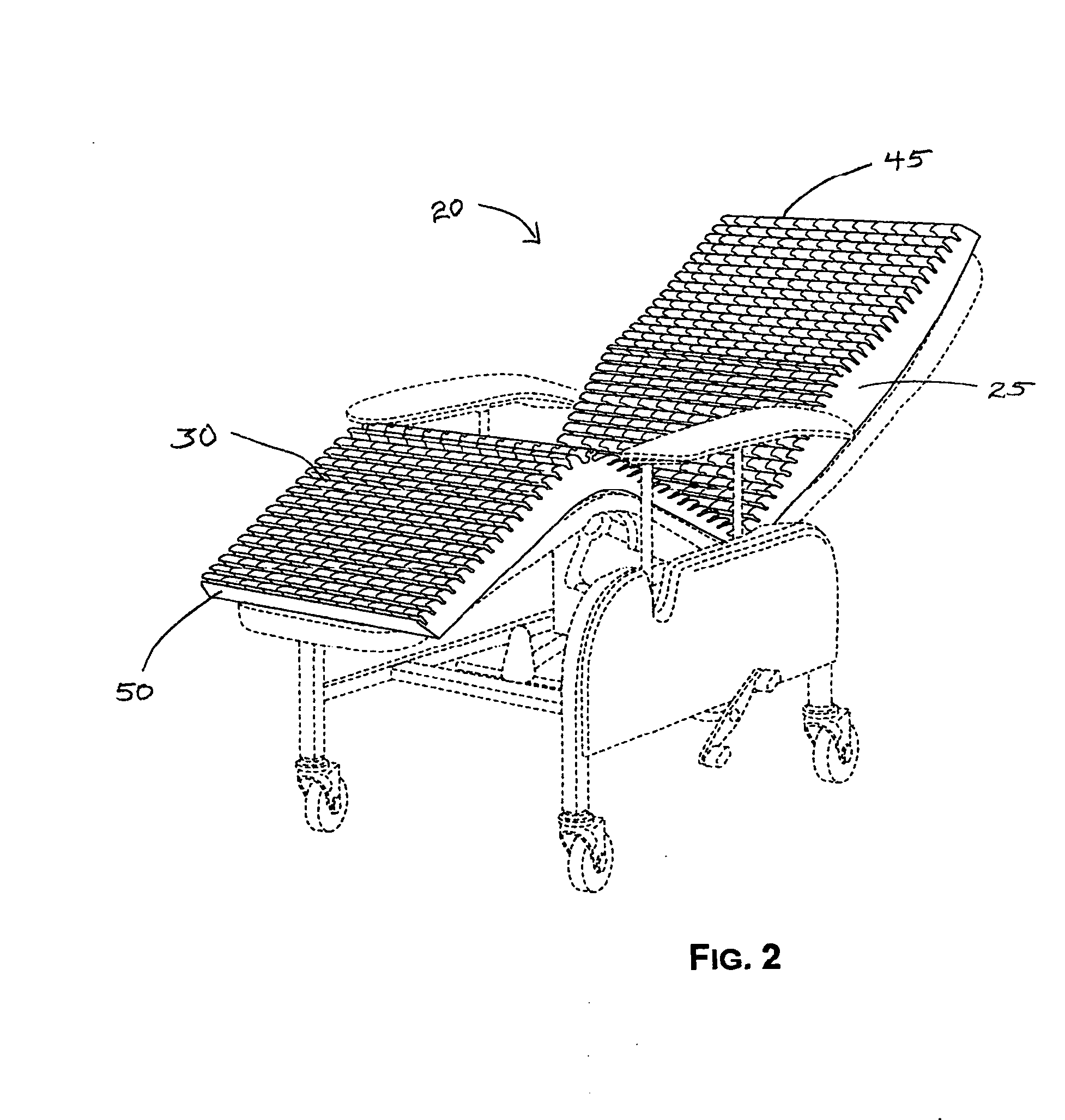 Shear reducing chair cushion