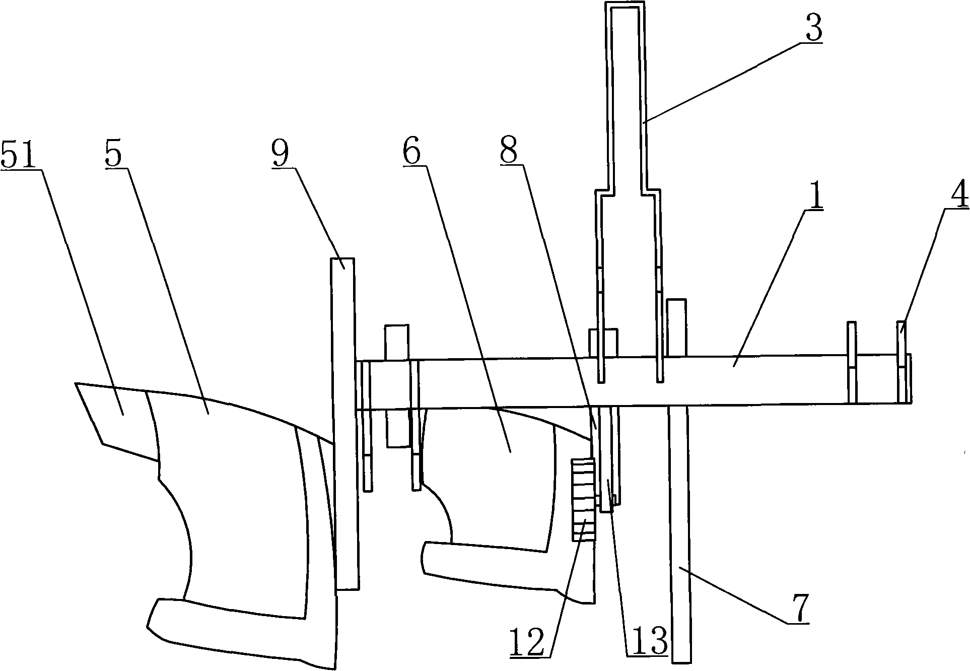 Soil-layer displacement method and soil-layer displacement plough