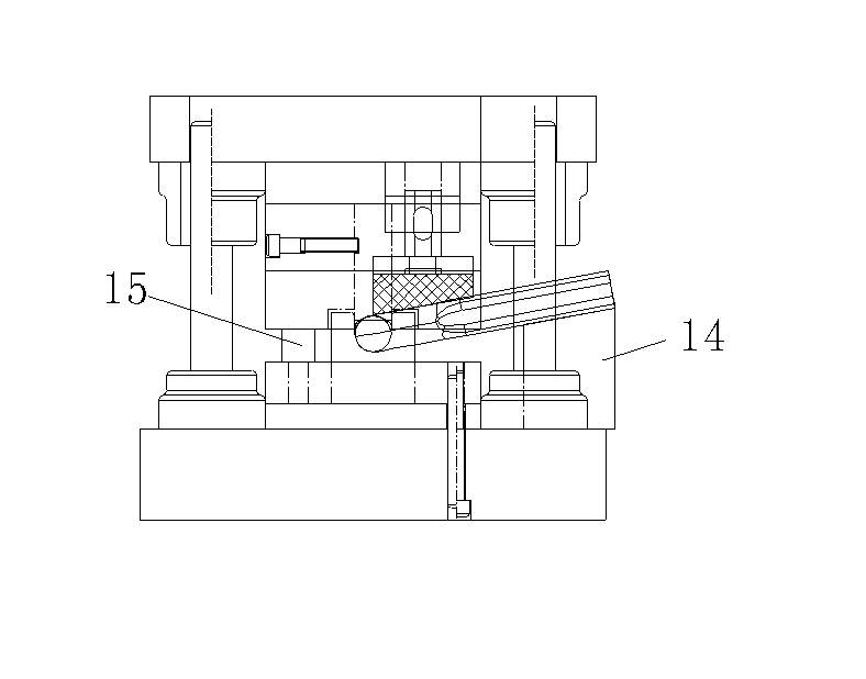 Beating and shaping die of annular pipe fitting