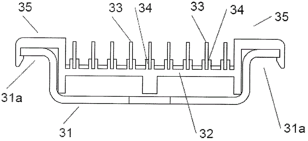 Terminal block data transmission bus structure and terminal block using same