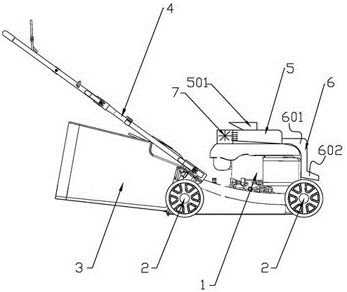 Equipment with mowing and grass seed sowing functions